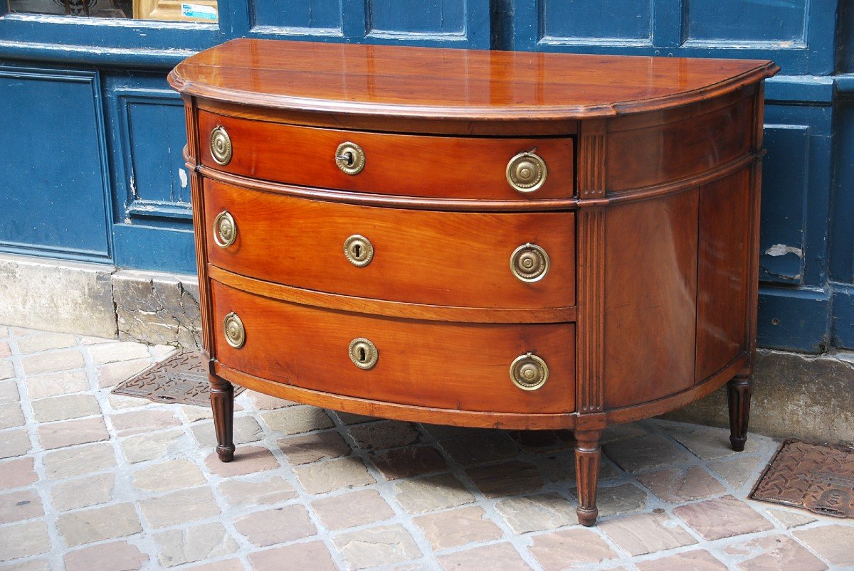 Commode Demi Lune D époque Louis XVI