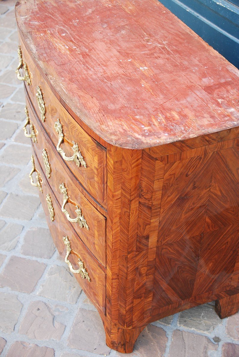 Commode In Veneer D Louis XIV Period-photo-2