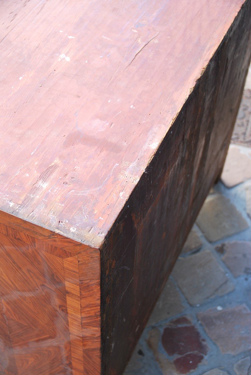 Commode In Veneer D Louis XIV Period-photo-3