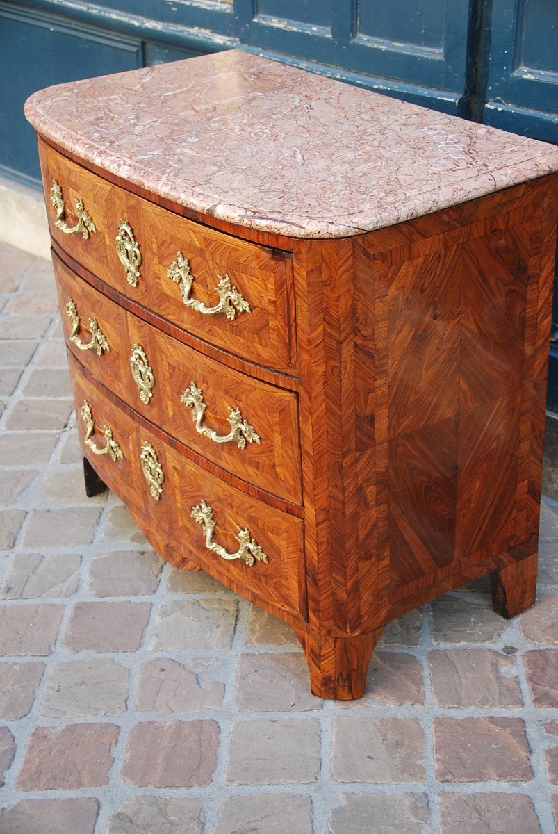 Commode In Veneer D Louis XIV Period-photo-4