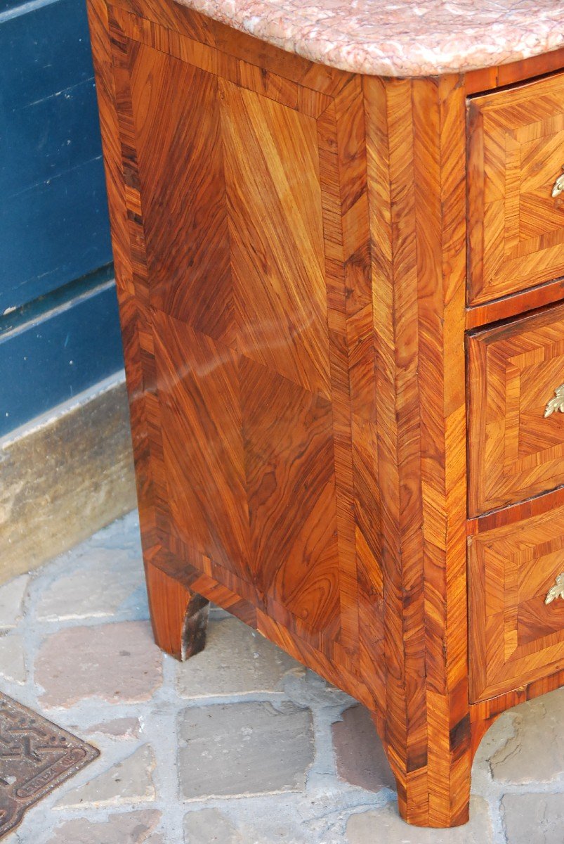 Commode In Veneer D Louis XIV Period-photo-3