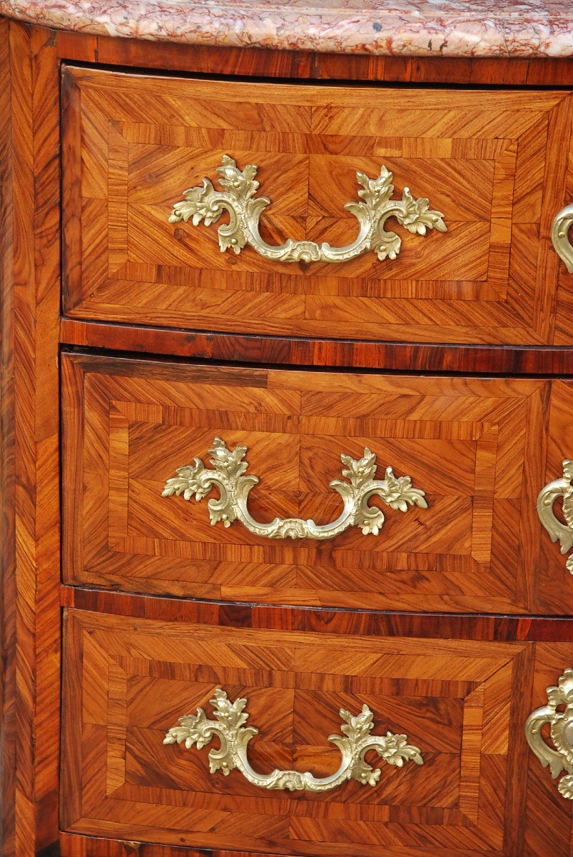 Commode In Veneer D Louis XIV Period-photo-4