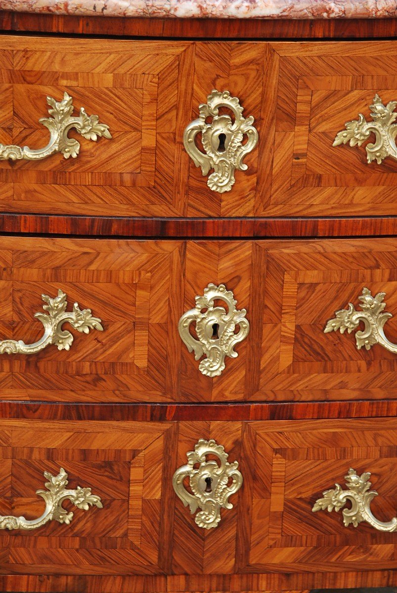 Commode In Veneer D Louis XIV Period