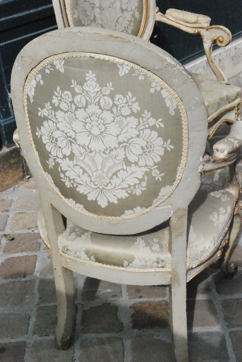 Pair Of Italian Armchairs Venice XVIII-photo-3