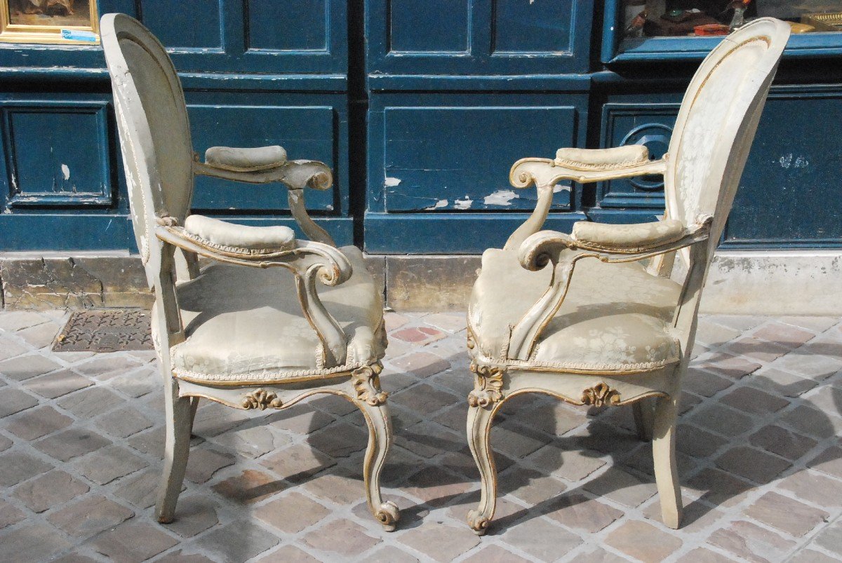 Pair Of Italian Armchairs Venice XVIII-photo-4