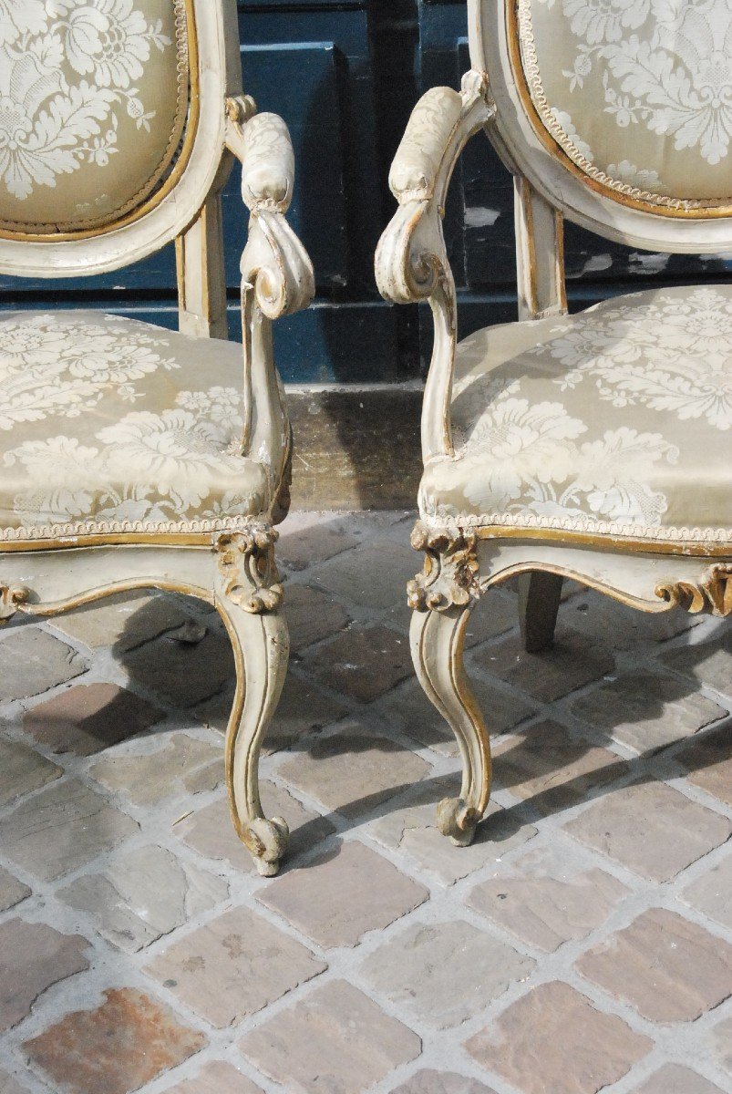 Pair Of Italian Armchairs Venice XVIII