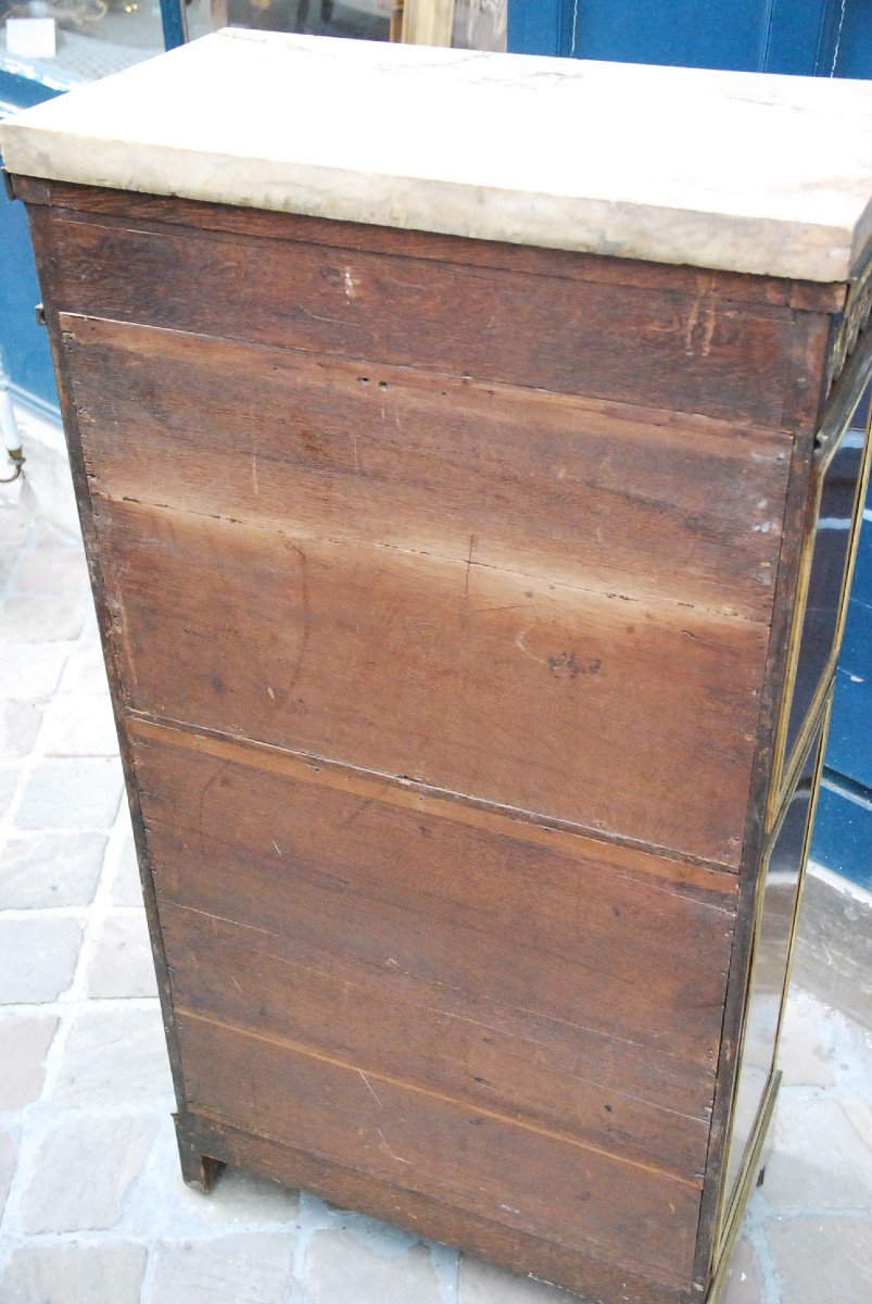 Rare Louis XVI Mahogany Secretaire Stamped By Martin Carlin-photo-6