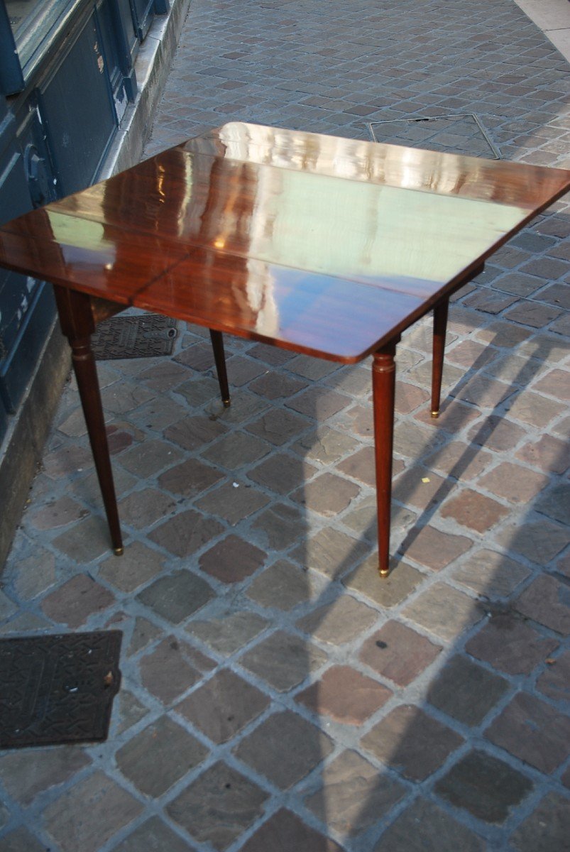 Solid Mahogany Table Stamped Guignard Louis XVI Period-photo-3