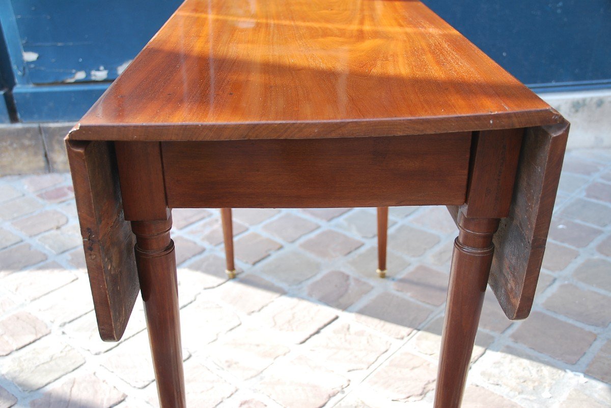 Solid Mahogany Table Stamped Guignard Louis XVI Period-photo-5