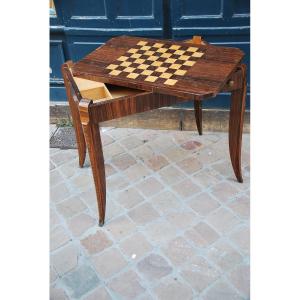 Ebony Veneer Game Table Circa 1930