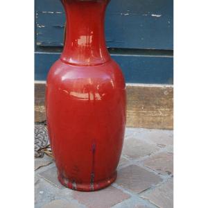 Large Sang De Boeuf Vase China XIX