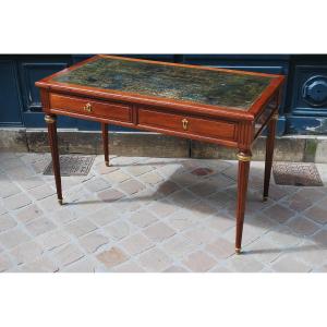 Louis XVI Period Flat Desk In Mahogany 