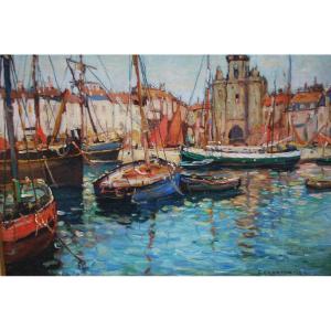 La  Rochelle ,le Port Huile De Georges Carpentier 