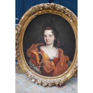 Hyacinthe  Rigaud Entourage De , Portrait De Geneviève De Damas   XVIII
