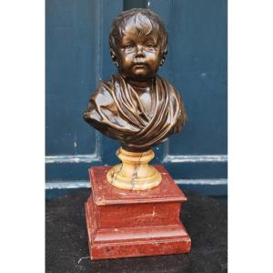 Houdon Bronze And Marble Bust