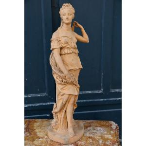 Original 18th Century Terracotta Depicting A Young Woman 