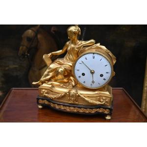 Bronze Pendulum Clock Known As Prudence Or Cleopatra From The Louis XVI Period