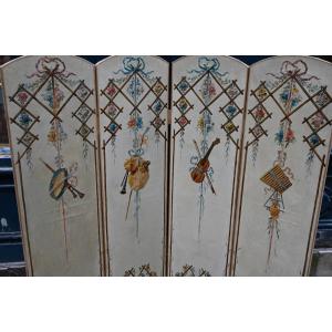 Painted Screen From The Directoire Period 