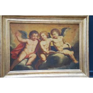 Les Trois Anges , école Italienne Du Début Du XVIII