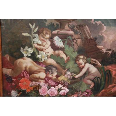 Oil On Canvas: Putti Games, XVIII