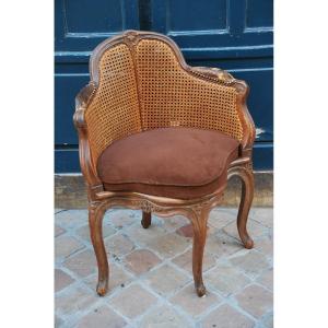 Canne Office Armchair D Louis XV Stamped
