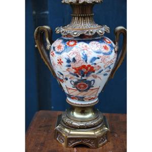 Imari Vase Bronze Frame Louis XVI Style
