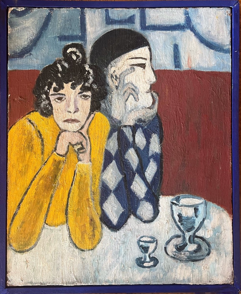 Les deux saltimbanques, XXe, d'après les deux saltimbanques de Picasso 