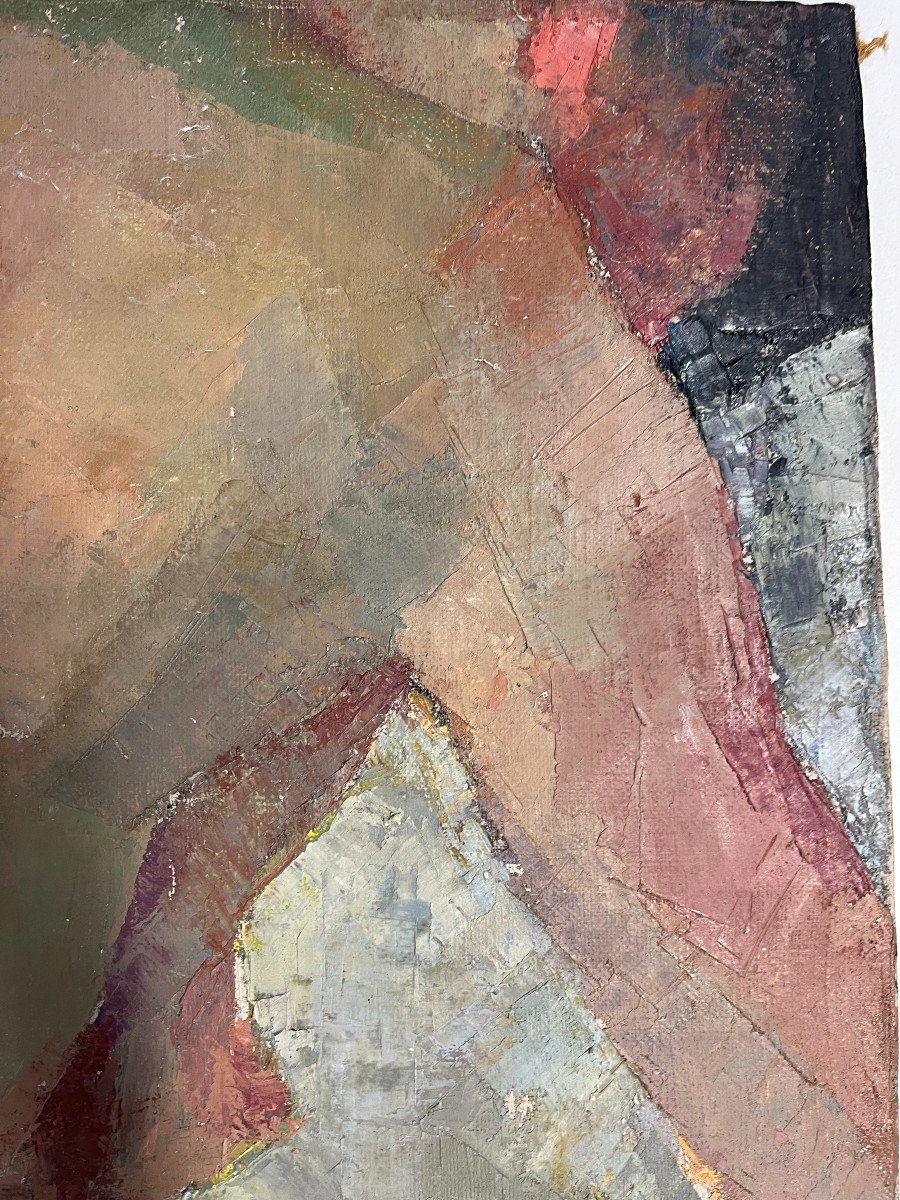 J Dulac (1902-1968), Dos De Femme Nue Assise, XXe, Huile Sur Toile, Signé, 65x54cm, Sans Cadre-photo-3