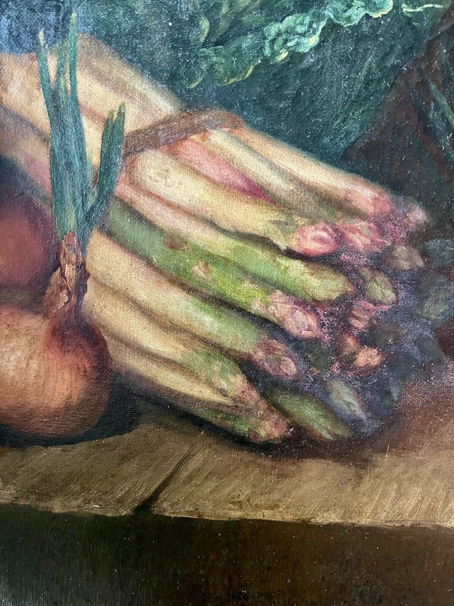 Nature Morte à La Caille, Non Signé, XIXe, Huile Sur Toile, 55x64 Cm, Sans Cadre-photo-2