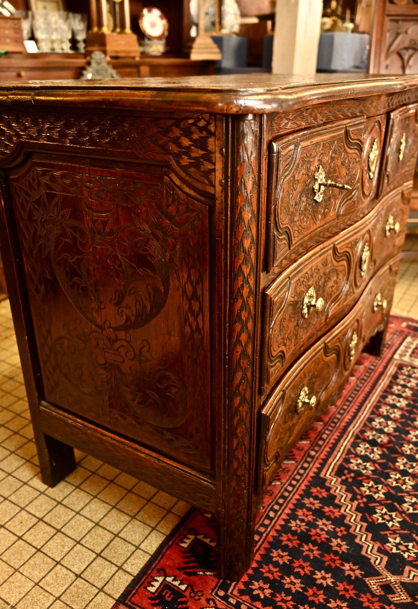 Carved Parisian Chest Of Drawers By Jb Fromageau -photo-2