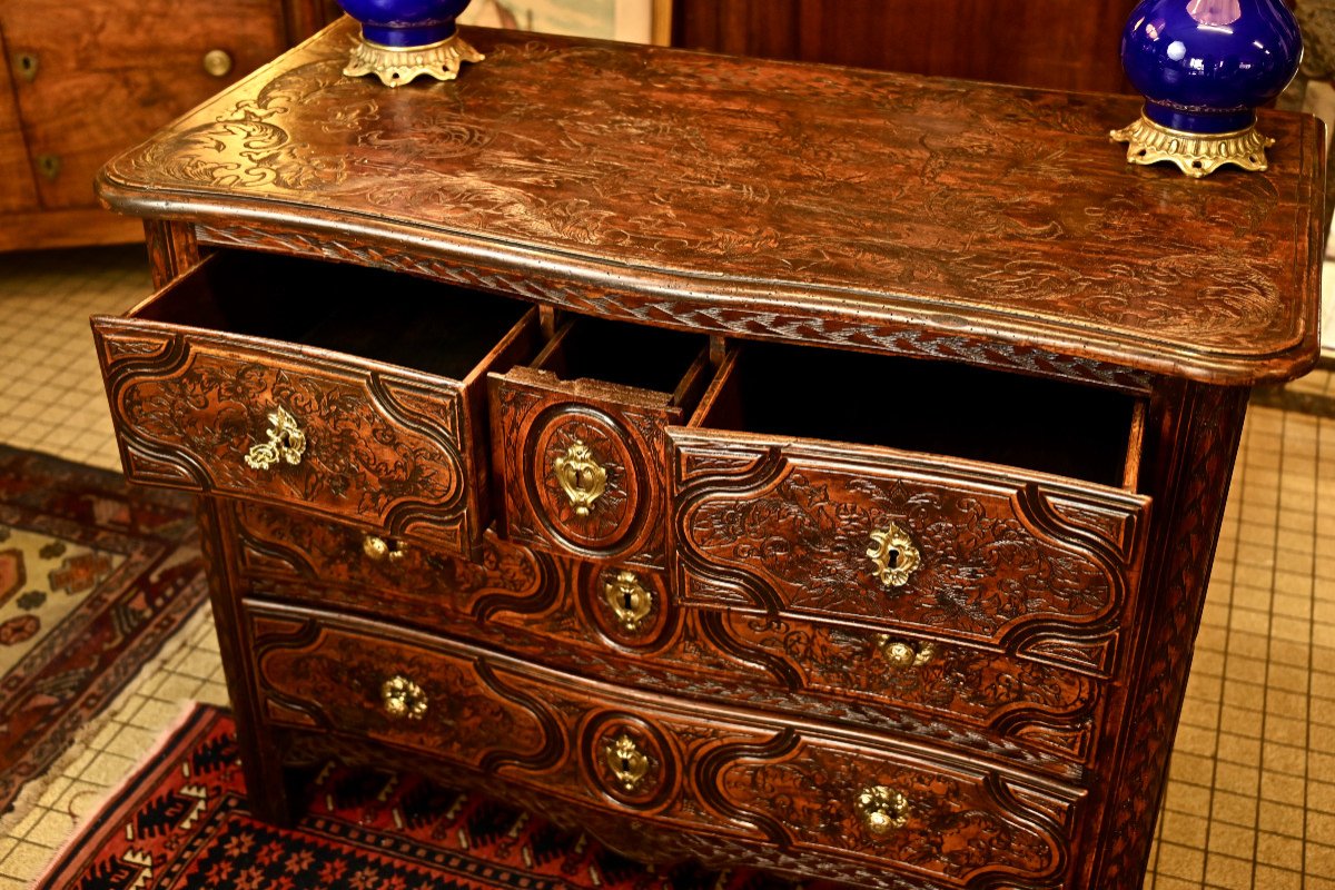 Carved Parisian Chest Of Drawers By Jb Fromageau -photo-5