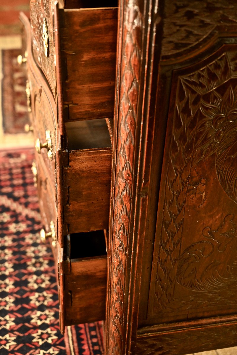 Carved Parisian Chest Of Drawers By Jb Fromageau -photo-6