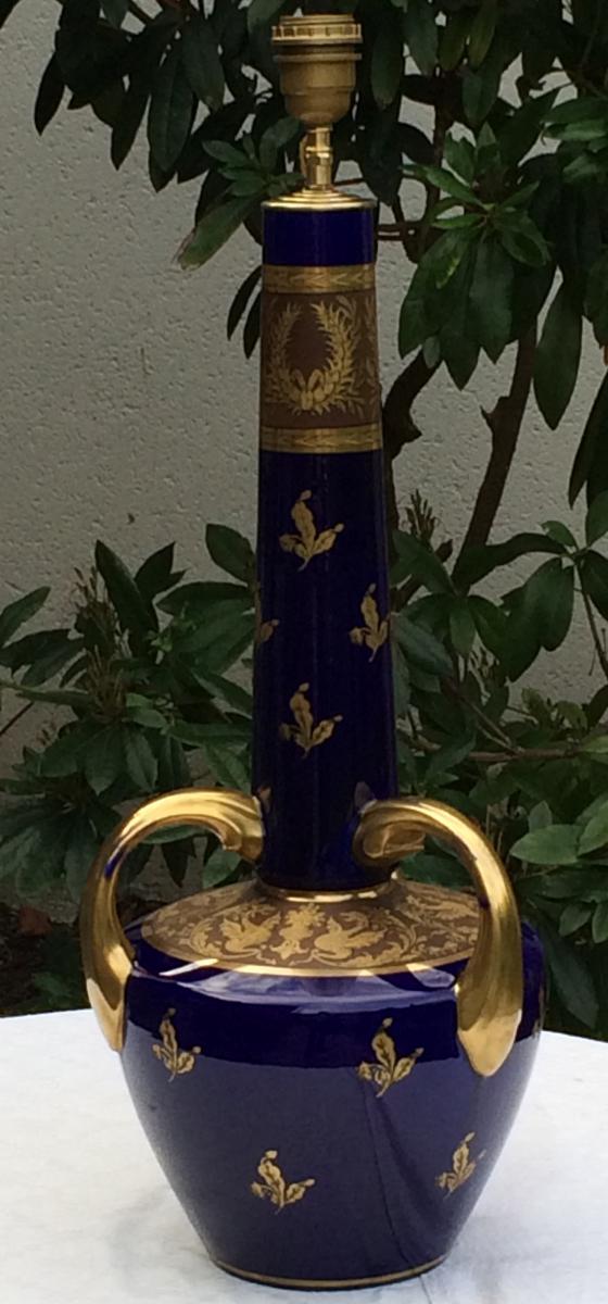 Haut Vase Sainte Radegonde Bleu (lampe)-photo-3