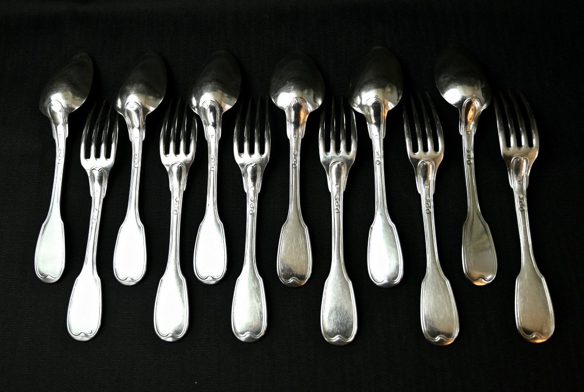 Six Silver Cutlery Housewife