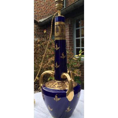 Haut Vase Sainte Radegonde Bleu (lampe)