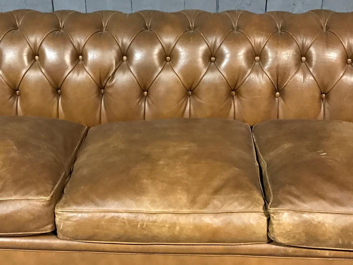 Leather Sofa Chesterfield 20 Eme Century-photo-3