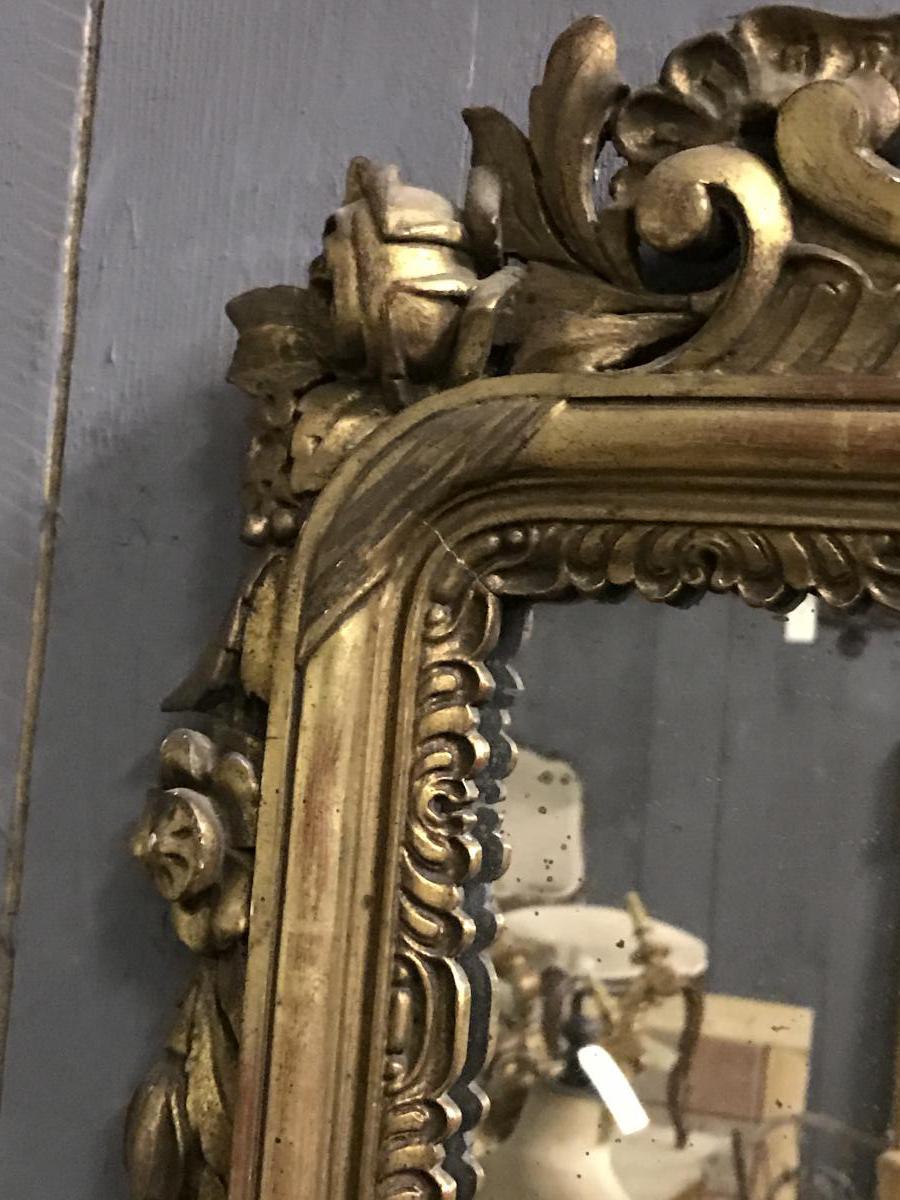 Mirror Wood Gilded 19 Eme Siecle-photo-4