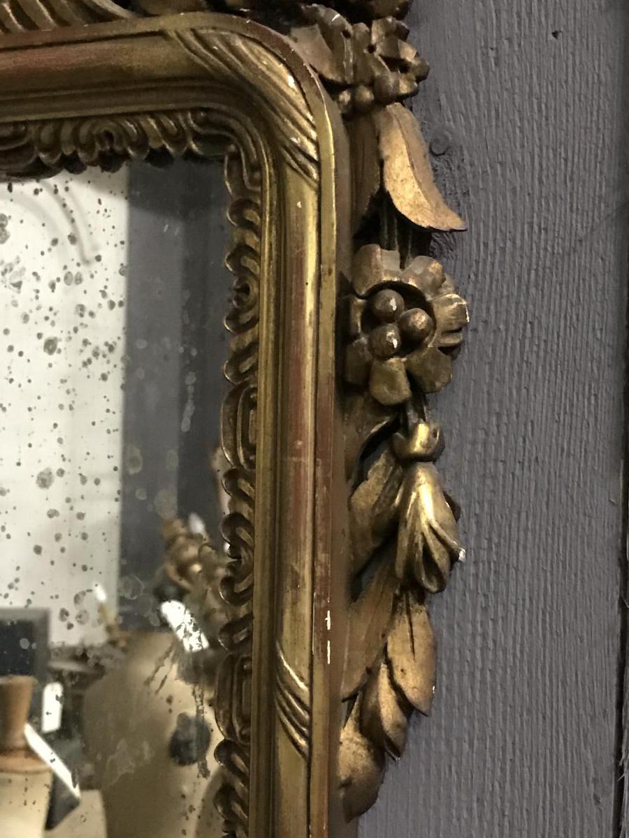 Mirror Wood Gilded 19 Eme Siecle-photo-3