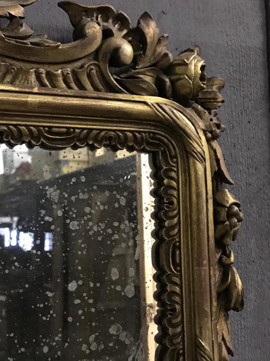 Mirror Wood Gilded 19 Eme Siecle-photo-4