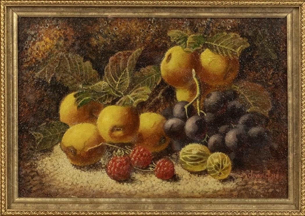 Fruit Composition On A Natural Background. Olivier Clare. Hsp 22x 28 Cm