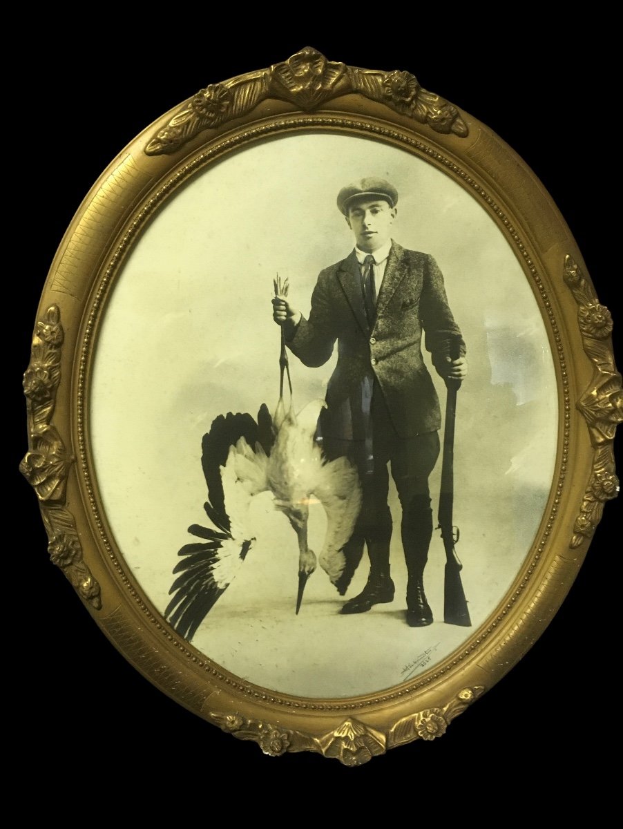 Hunter With A Stork , 1925-photo-1