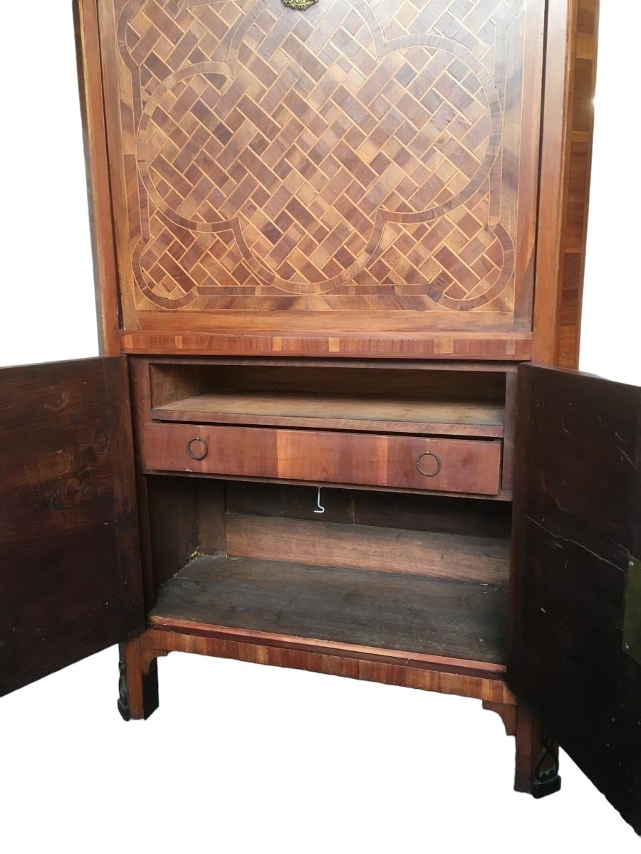 A Louis XVI Small Secretaire In Precious Wood-photo-4