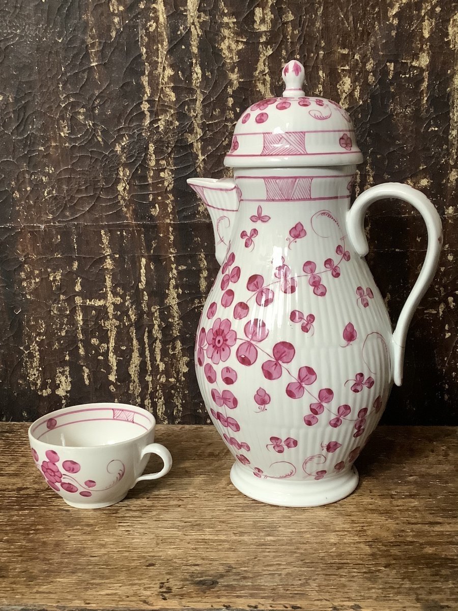 Coffee Pot With 19th Century Porcelain Coffee Cup.-photo-1