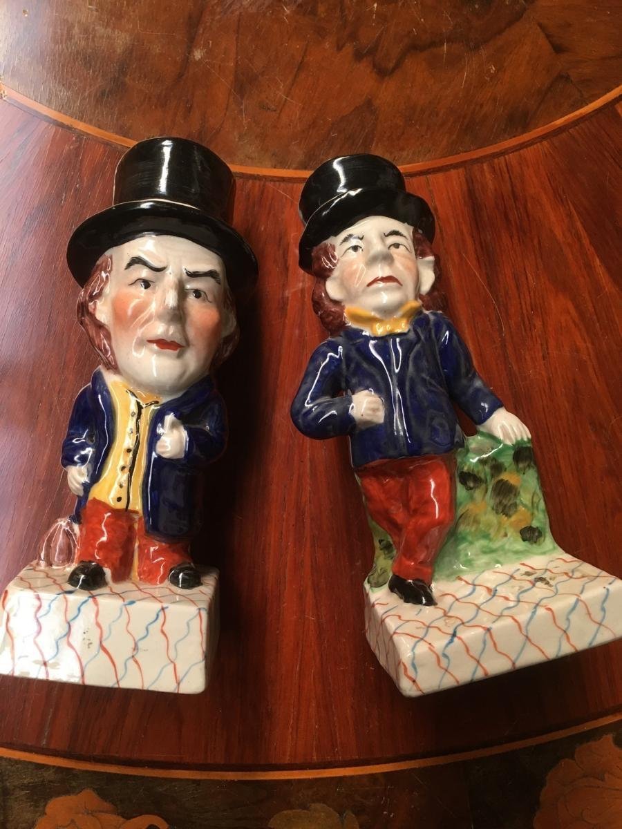 Two Earthenware Caricatures 19th Century