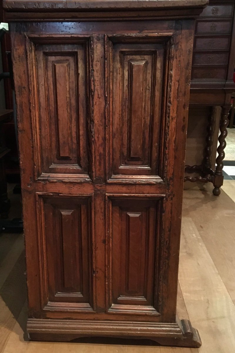 Small Pine Wood Wardrobe Around 1700 -photo-7