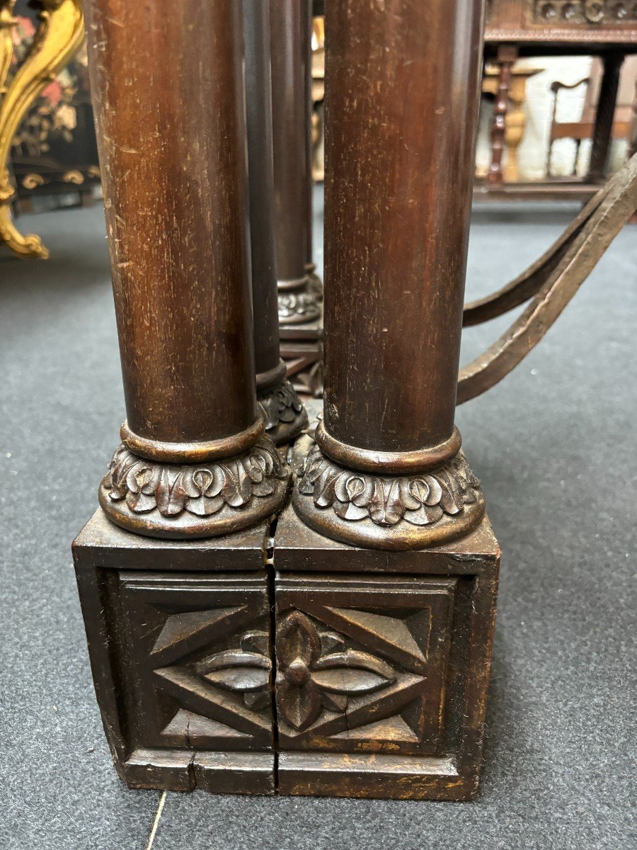 Decorative Console / Wall Table In Walnut 19thc.-photo-2