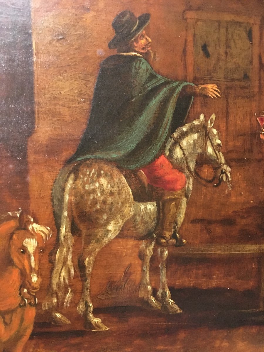 Oil Painting On Panel 113x48 Cm Flanders Around 1700 -photo-1