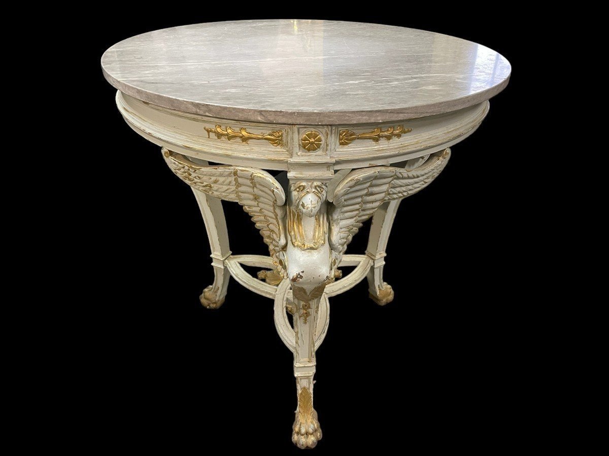 19th Century Empire Style Center Table.-photo-2