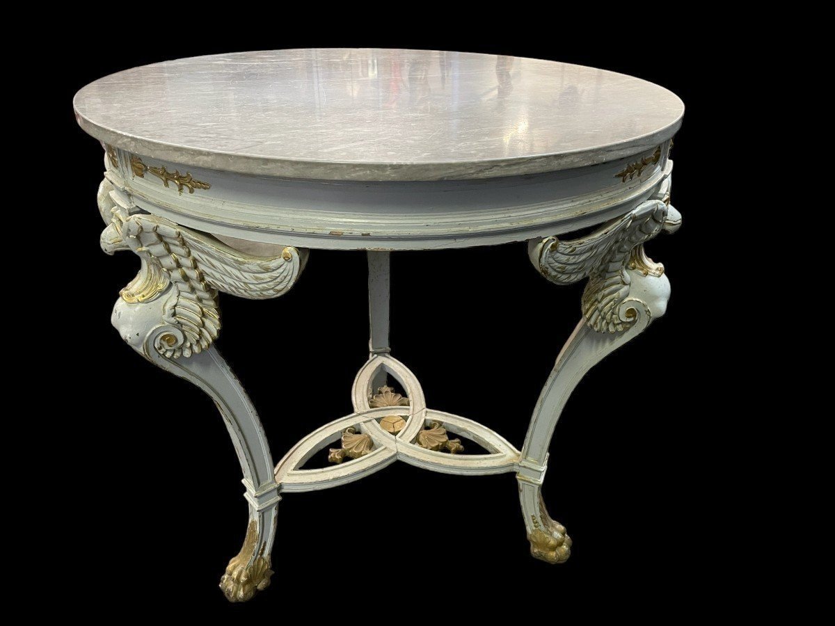 19th Century Empire Style Center Table.-photo-8