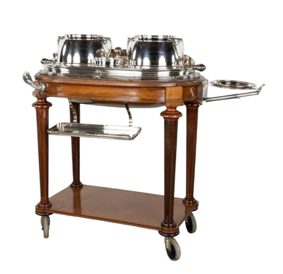 Very Beautiful Wiskemann Service Trolley Louis Sixteen Style Late 19th Century.-photo-4